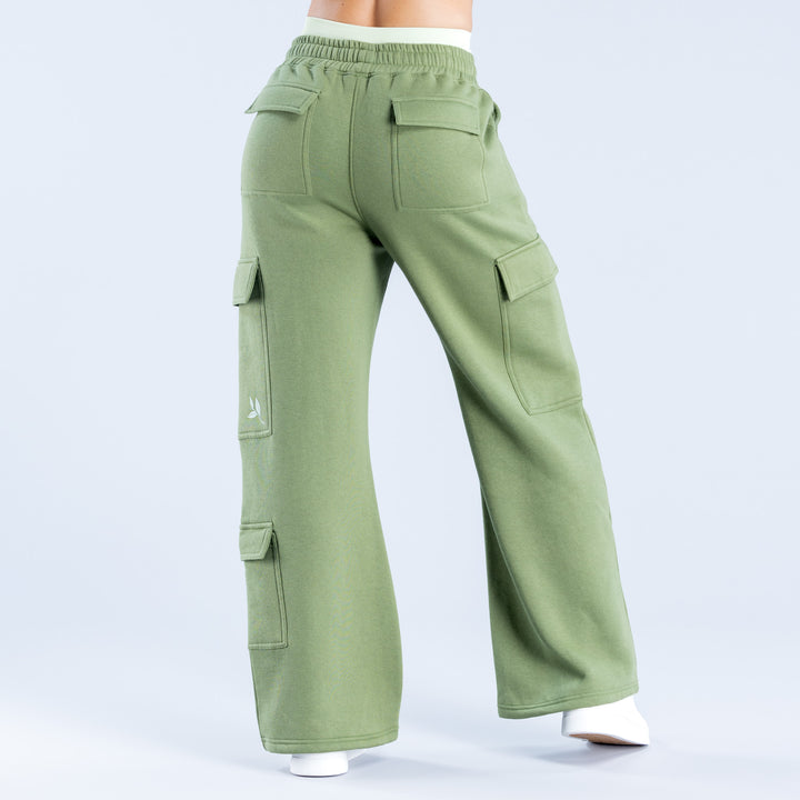 Lanyi Edit Wide Leg Cargo Joggers