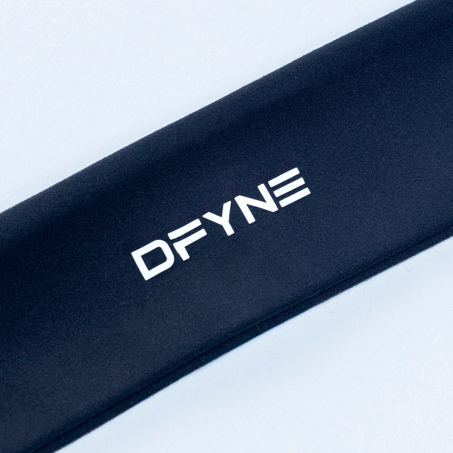 DFYNE logo on dark navy wide headband